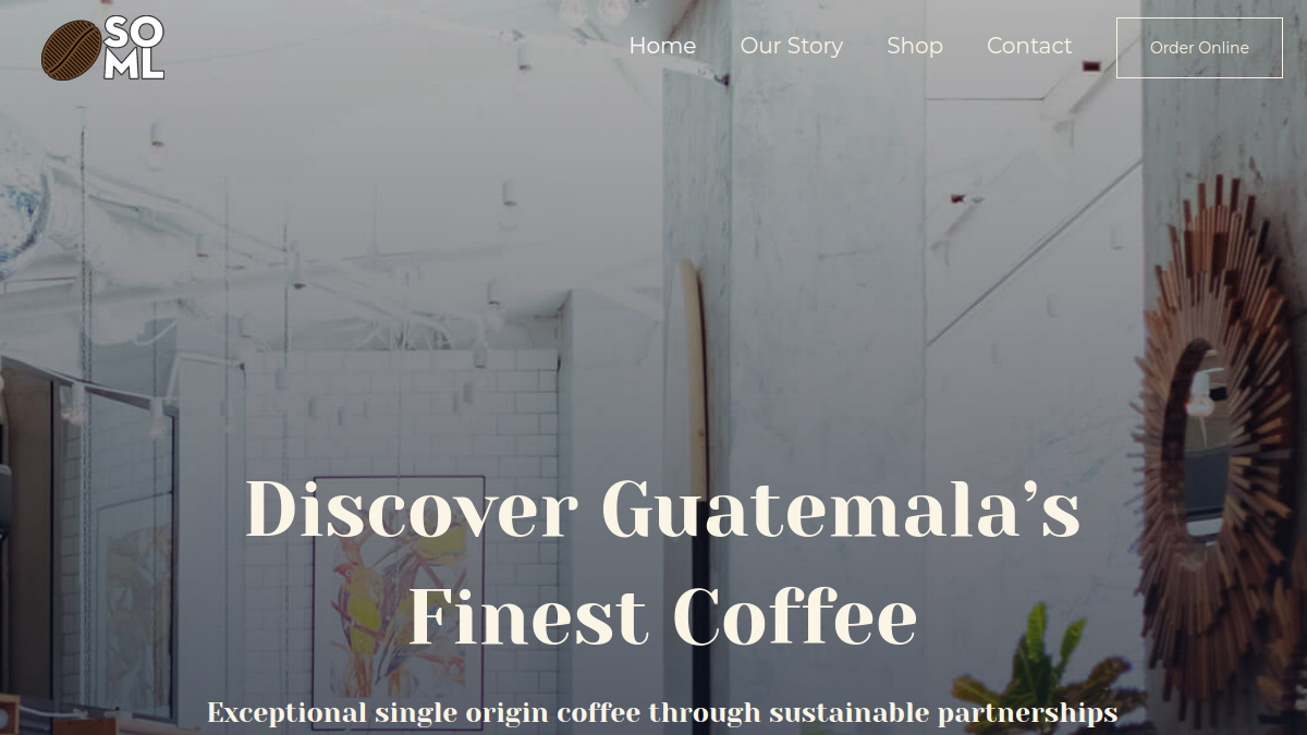 Single Origin Microlot homepage