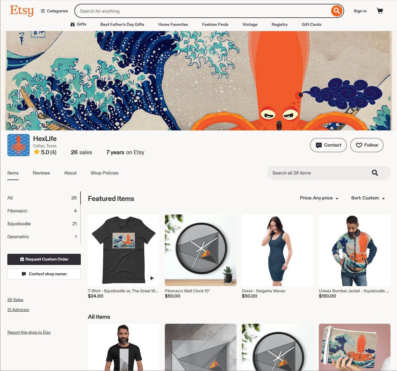 HexLife Etsy shop